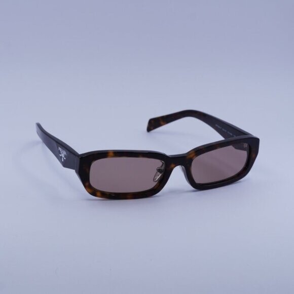 Prada PRB06SF 17N60B Sunglasses Root Havana Rectangle Frame, Light Brown Lenses - Picture 5 of 11
